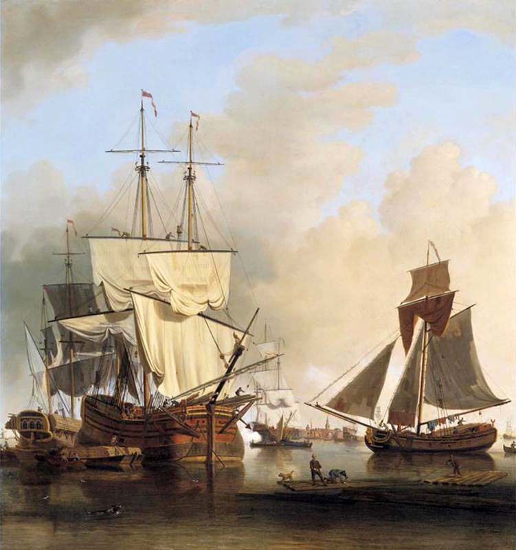 Shipping on the Thames off Rotherhithe 